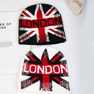 Warm Wool Alphabet Personality Trend Sports European and American Men's Outdoor Independent Knitted Hat American Children's Skiing