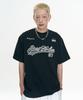 EASY NO EASY Check Applique Patch Short Sleeve - Black