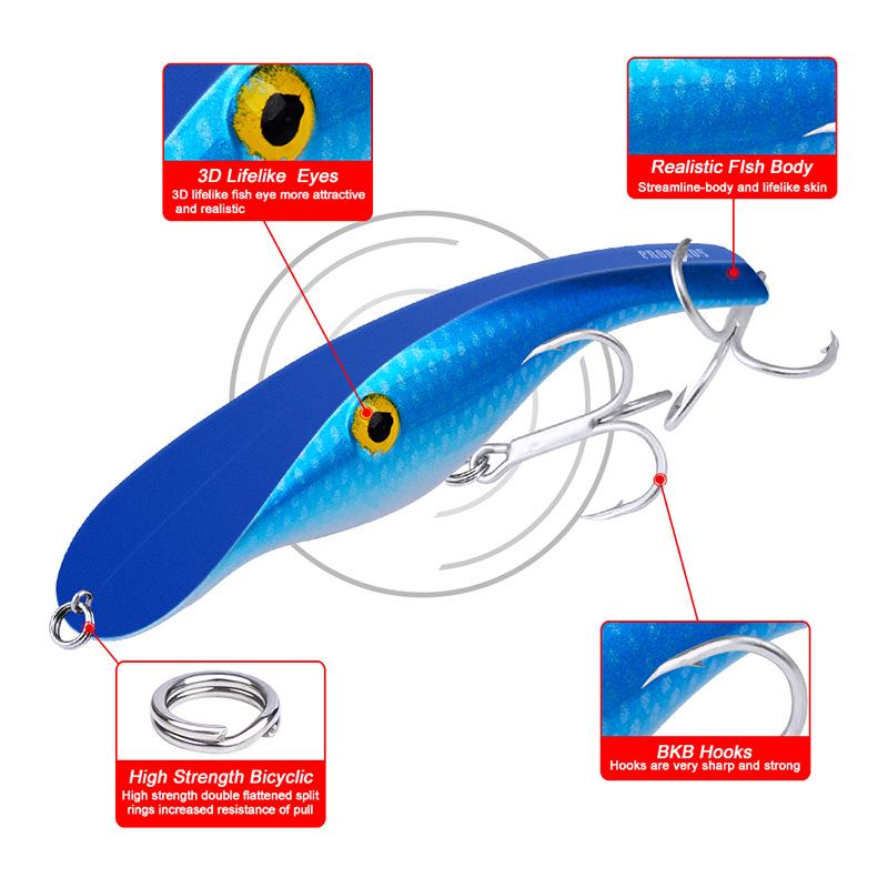 PRO BEROS Pencil Sea Fishing Lure 41g Hard Plastic Bait DW307