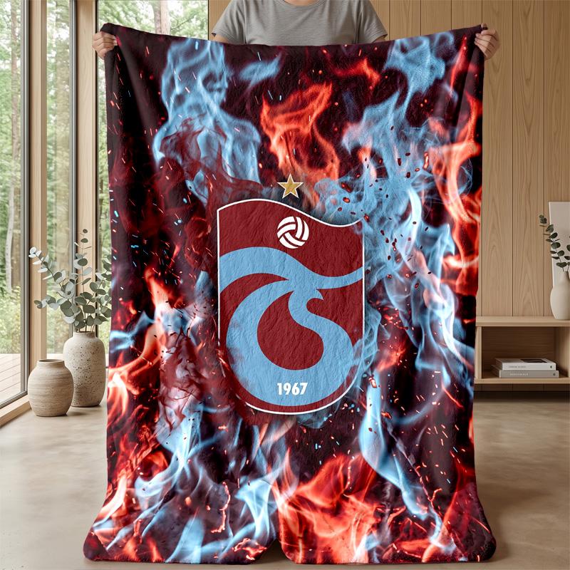 Coperta in Morbido Pile di Flanella Trabzonspor FC Leggera Accogliente Calda Coperta da Lancio per Divano Letto Decorazione per la Casa
