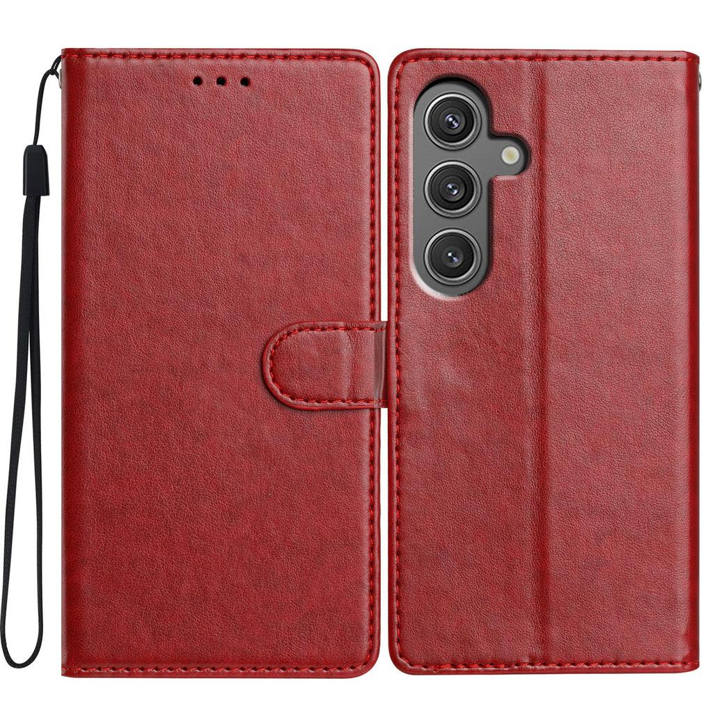 For Samsung Galaxy A15 5G Leather Phone Case Wallet Stand Cover with Handy Strap