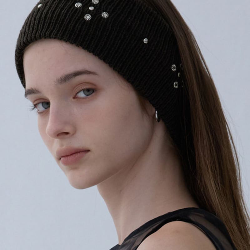 Marchen Stud knit hair band_3color