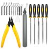 Deburring Tool Set for 3D Printer 11PCS Mix Blades Removing Burr 5PCS Needle File Micro Wire Cutter for 3D Print Plastic Model