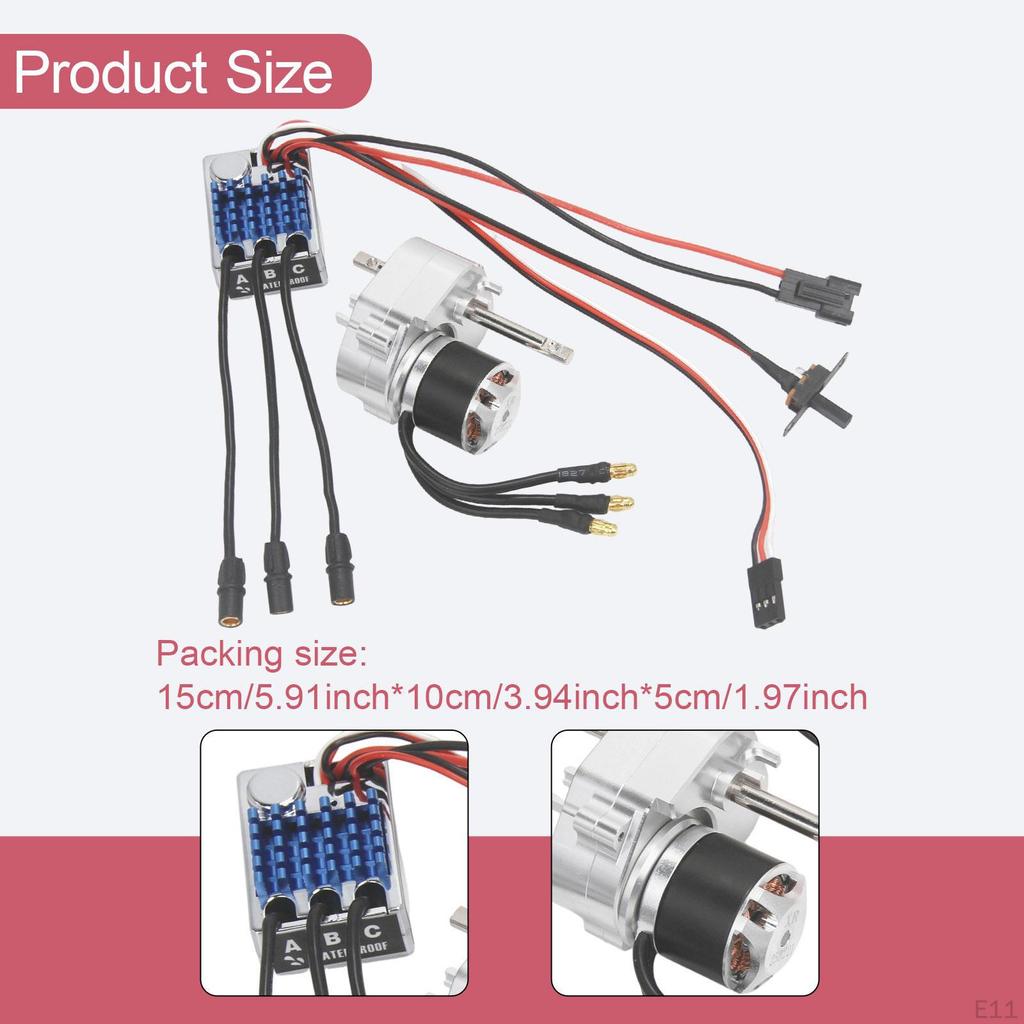 Brush Motor Full Metal Gearbox ESC Combo -Accessoires 1/12 Skala RC Car Easy Installation 2322600KV