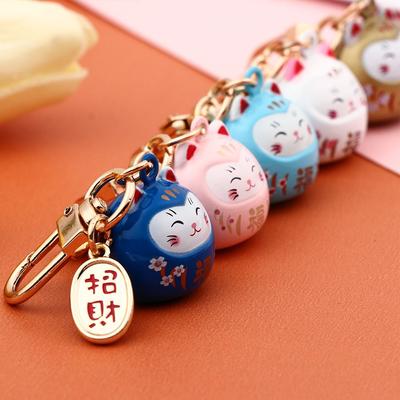 Fashion Ornaments Japanese Cute Bag Charm  Cartoon Keychain Pendant Keyring Lucky Cat