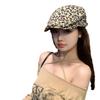 Women's Spring Summer Vintage Leopard Print Newsboy Cap Stylish Hot Girl Duckbill Beret Cool Hat