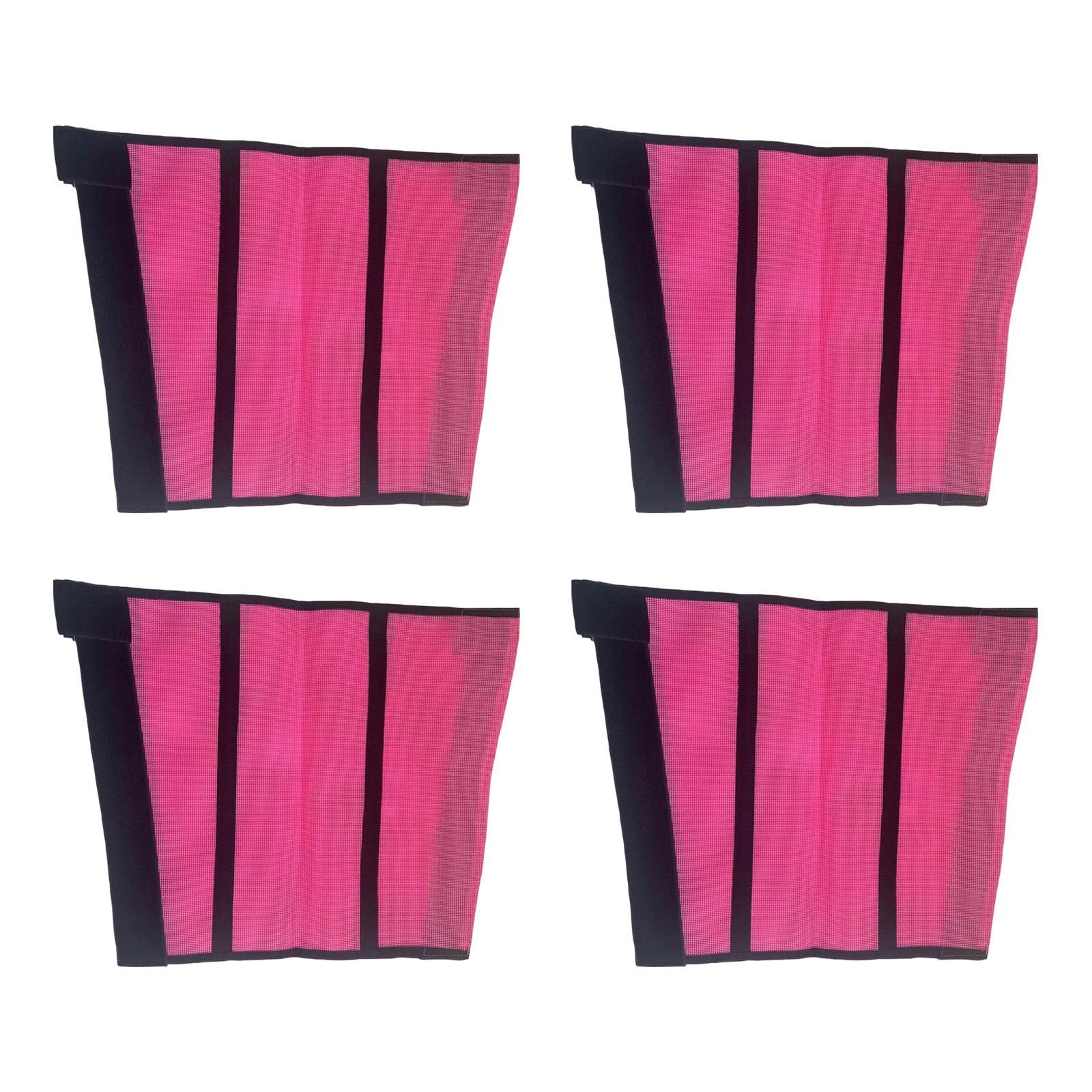 

Комплект із 4 кінських захисних чобітків Захисні чоботи від комарів та мух Дихаюча сітка One Size рожевий