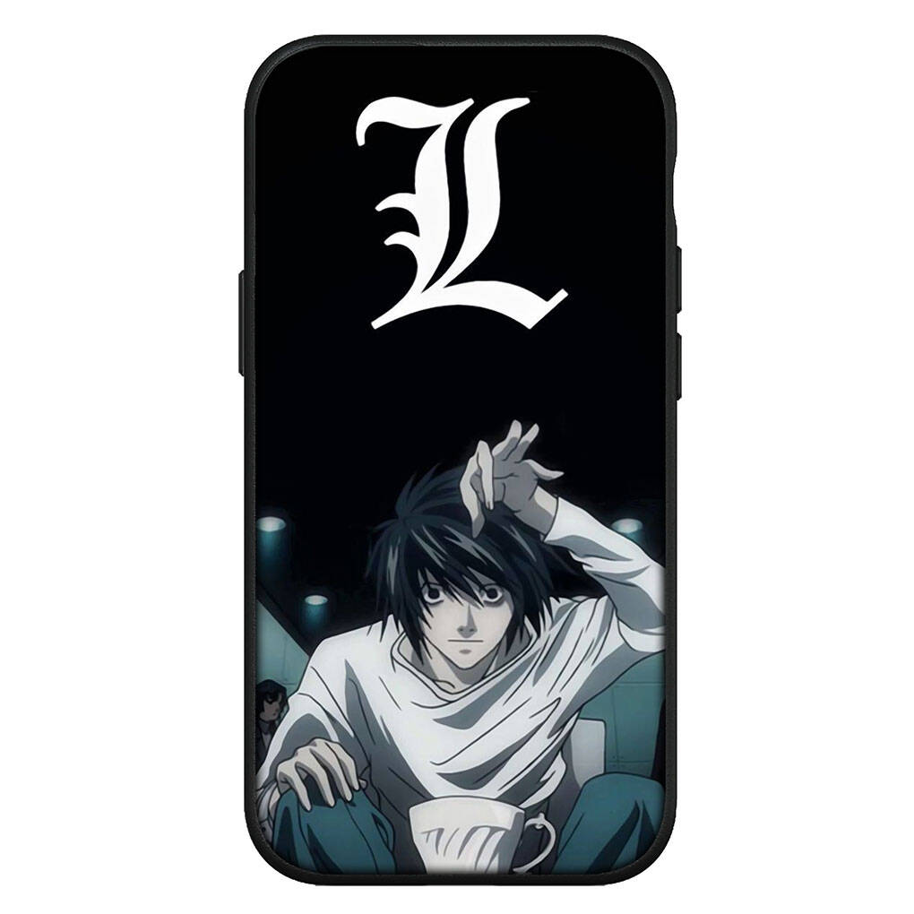 Cover for iPhone 17 16 15 Xiaomi Poco Redmi Note 14 13 12 Pro Max 9 16e Samsung Galaxy S25 S24 S23 OPPO Huawei Cartoon Death Note L Lawliet Phone Case