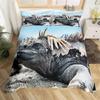 Lizard Duvet Cover Set Reptile Bedding Sets King Size for Boys Girls Toad Tropical Animal Purple Floral Exotic Comforter Cover