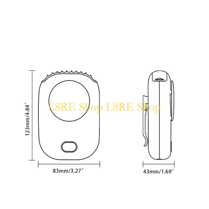 L8RE Air Cooler Mini USB Rechargeable Fan 2000mAh Battery Portable Power Display