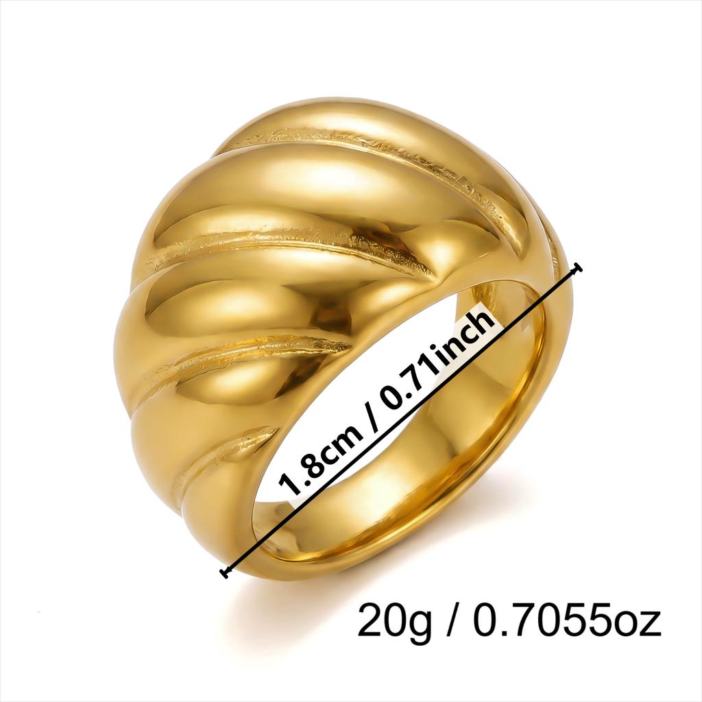 Unique Stainless Steel Pearls Flower Rings for Women Men Punk Hip Hop Geometry Irregular Finger Rings Tarnish Resistant Jewelry