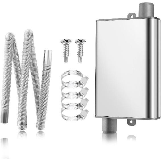 78.7  Diesel Heater Exhaust Pipe,ID 1 Inch Exhaust Pipe Kit With Noise Reduction Diesel Heater Muffler Upgraded,Stainless Steel Flexible Exhaust