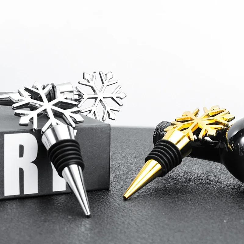 Snow Wine Bottle Stoppers Wine Storage Twist Cap Sealing Plugs Wine Gifts Bar Tools Kitchen Tools Gadgets for Christmas Party