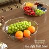 High Transparency Thickened Fruit and Nut Display Plate for Living Room
