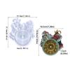 Santa Clocks Silicone Mold Flexible Clock Epoxy Resin Mold DIY Christmas Crafts Home Decoration Mold for DIY Wall Decor