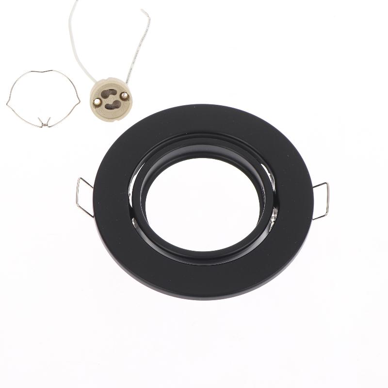 1 Set Round Fixture Downlight Led Holders Cutout For Bulb Holder Recessed Led Spot Light Mr16 Gu10 Led Downlights Frame