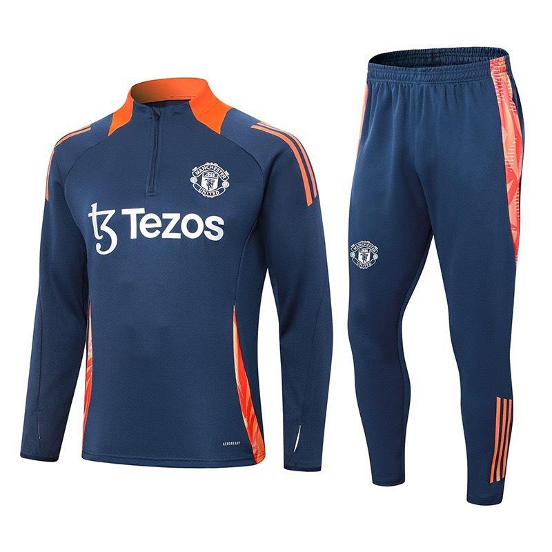 Autumn And Winter Real Madrid Barcelona Arsenal Training Suit Long Sleeve Half Zipper Football Suit Sportswear Adult Suit