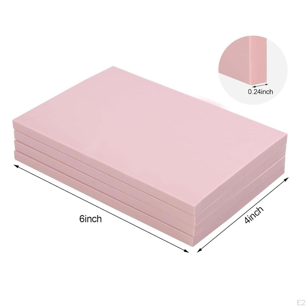 4x Rubber Carving Blocks Linoleum Easy To Use Engraving Block Stamp for