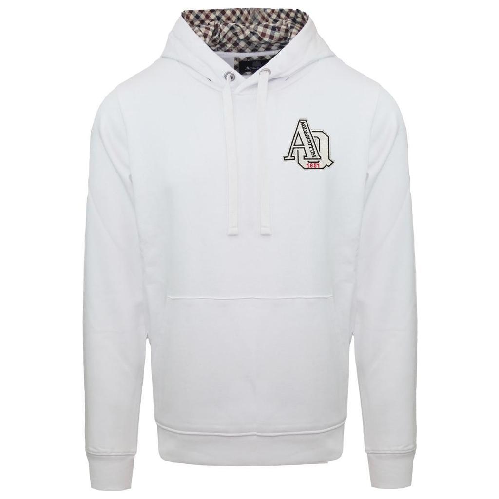 Aquascutum Mens AQ 1851 Patch Logo Hoodie