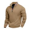 Mens Thick Fleece Loose Stand Collar Half Zip Casual Warm Sports Sweatshirt