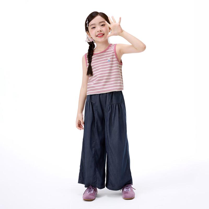 Girls' Striped Sleeveless Vest Top