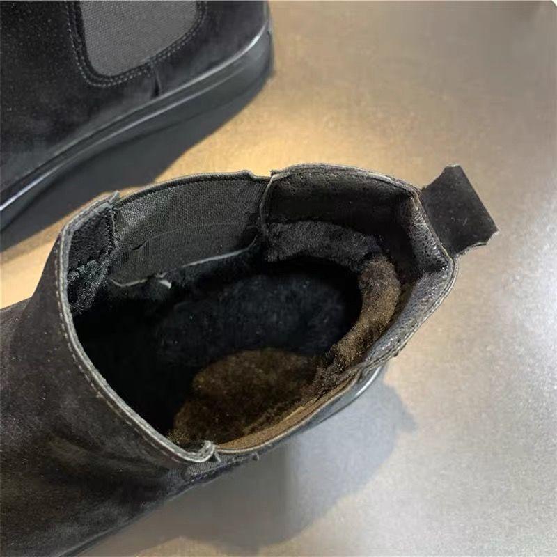 Fashion Faux Suede Leather Men's Boots High Quality Men Working Boots Brand Designer Casual Shoes British Style Ankle Botas Para Hombre