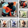 1PC Bauhaus Modern Style Cushion Cover Plush Fabric Soft DoubleSided Printed Sofa Warm Winter Home Child Gift Pillow Case