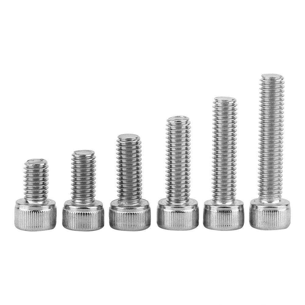 120Pcs M6 Stainless Steel Hex Socket Head Cap Bolts Screws Nuts Washers Assortment Kit Used In The Home and Office Appliance