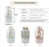 Pastoral Pink Purple Floral Straight Mosaic Glass Vase Fashion Home Guest Restaurant Decoration Countertop Vase