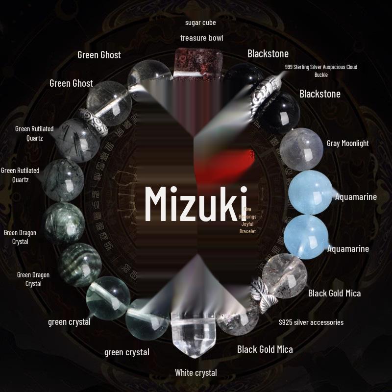 

Five Elements Deficiency Bracelet: Water/Wood, Natural Crystal, Multi-Gem, Men s & Women s Wealth-Attracting Jewelry Standard