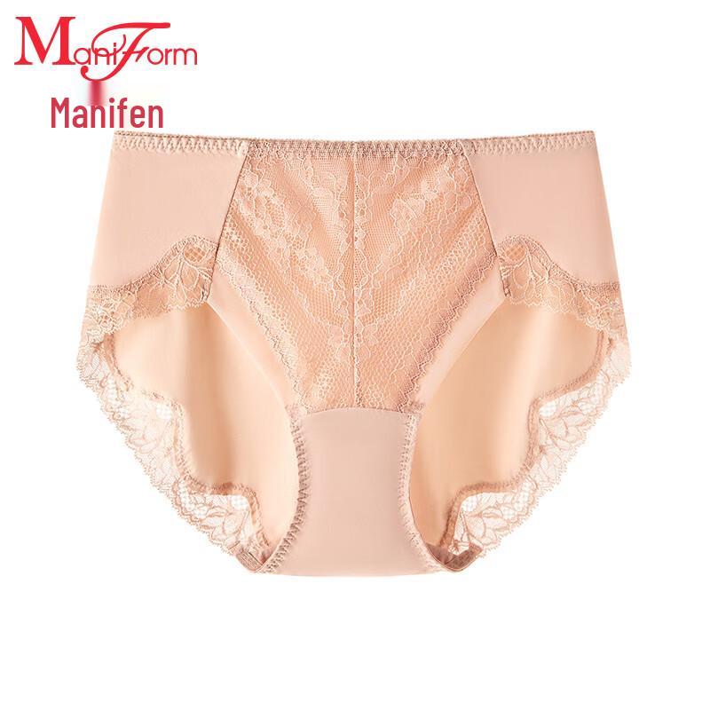 Maniform Women's Mid-Waist Low-Rise Lace Briefs
