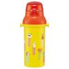 Skater Children's Plastic Water Bottle 480ml One Push Open/Close Antibacterial Child Friendly Lightweight Antibacterial Treatment Made in Japan PEZ Pe