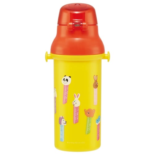 Skater Children's Plastic Water Bottle 480ml One Push Open/Close Antibacterial Child Friendly Lightweight Antibacterial Treatment Made in Japan PEZ Pe