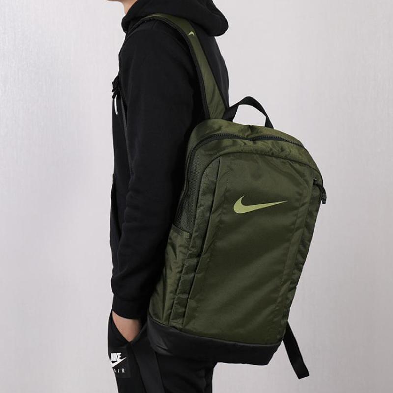 Nike Polyester Backpack Regular Unisex Army Green Casual