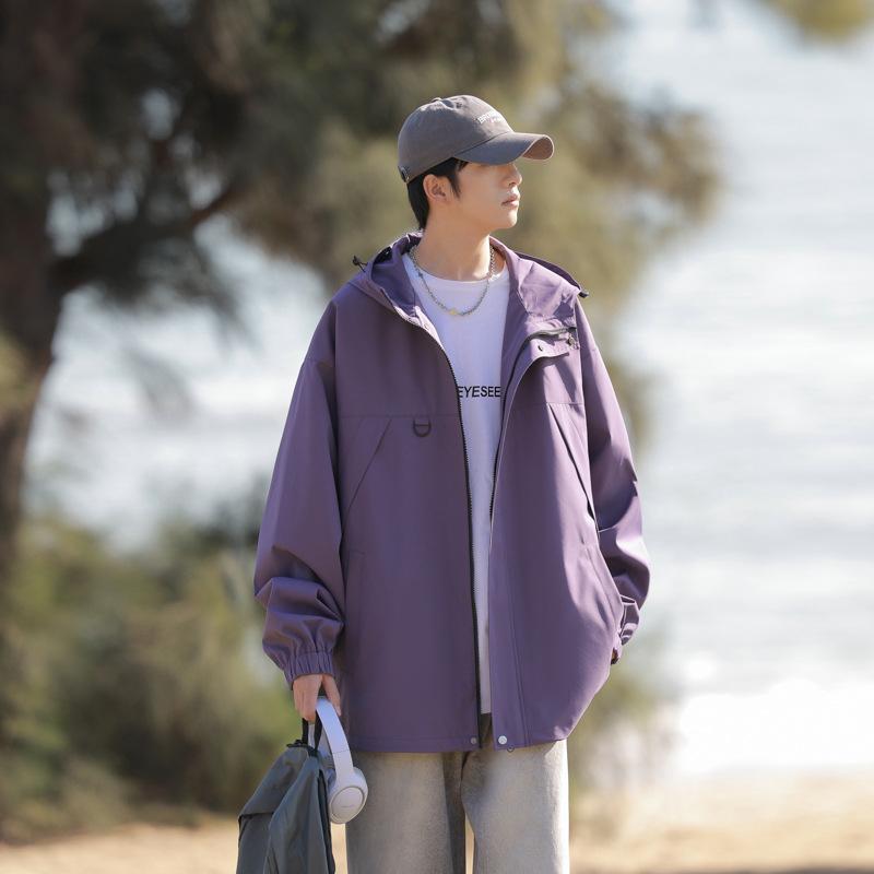 

Outdoor Couple Jacket Autumn and Winter Tourism Mountaineering Windproof Waterproof Sports 3XL фиолетовый