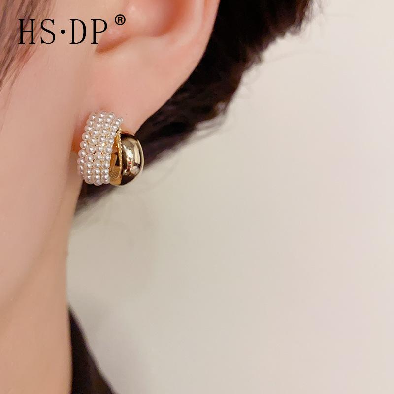 

S925 Silver Arc Pearl Stud Earrings - Elegant & Versatile Choice for Women