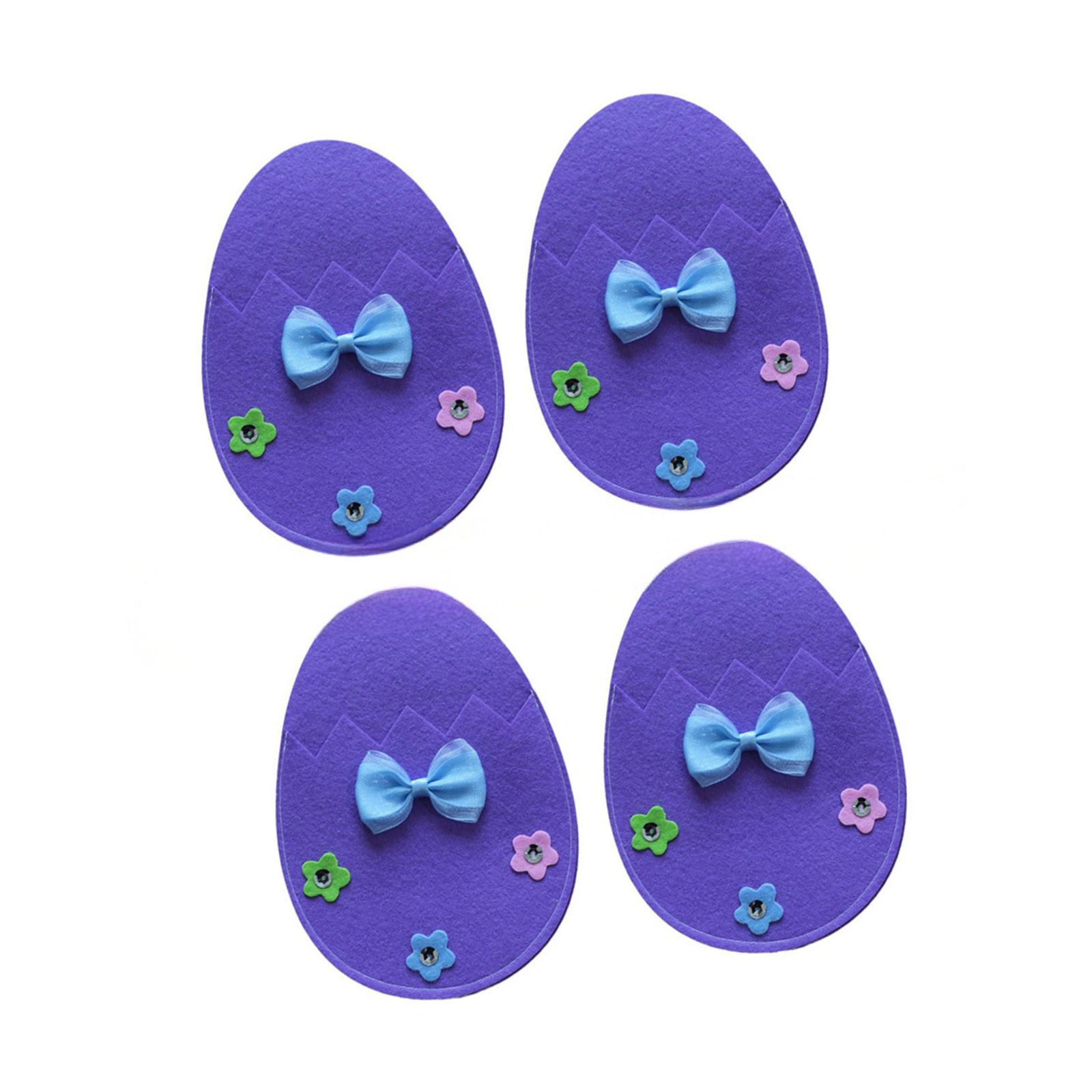 

4 шт. Чехлы для ножей и вилок на пасхальную тематику, прочные тканевые чехлы для столовых приборов, идеально подходят для семейных вечеринок и торжеств фиолетовый