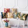 45x45cm Gold Embroidered Dutch Velvet Pillowcase Cojine Geometric Abstract Pattern Throw Sofa Cushion Cover Headboard Pillowcase