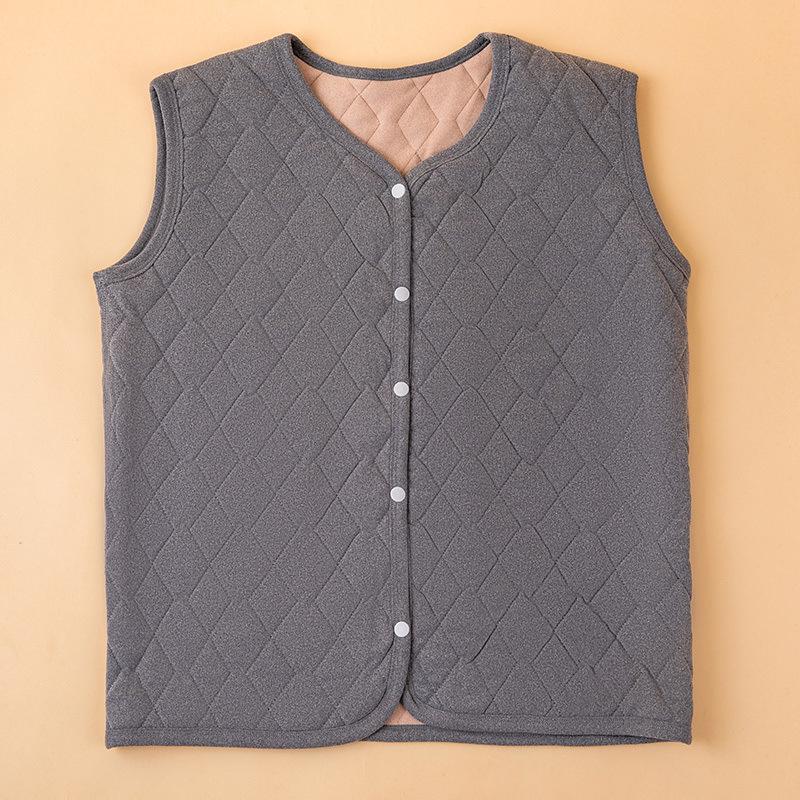 Women's Plus Size Velvet Fleece-lined Vest: Warm Sleeveless Jacket for Autumn/Winter School Uniform