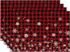 4PCS Christmas Placemats 30x45cm Linen Christmas Trees Snowflake Gnome Print Table Mats 2025 Xmas Table Pads For Home Hotel