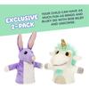 Bluey Unicorse and Bob Bilby Plush Puppets 8-9 Inch Soft Animal Puppets for Small Hands Ages 3 and Up