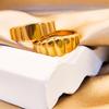 EManco Bread Pattern Ring Stainless Steel Jewelry Twist Personalized Couple Rings Women's Jewelry