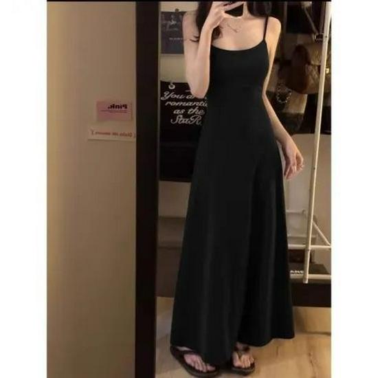 Spicy Girl Off-Shoulder High-Waisted Knee-Length Spaghetti Strap Dress Small