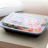 American Rectangular PP Disposable Lunch Box with Lid, Food Grade, Thickened for Takeaway