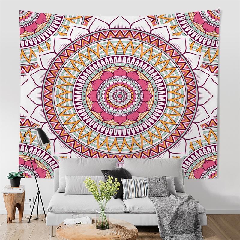 Wall Hanging Tapestry Simple Tapestry Mandala Series Wall Decoration Living Room Bedroom Ethnic Style Home Decoration