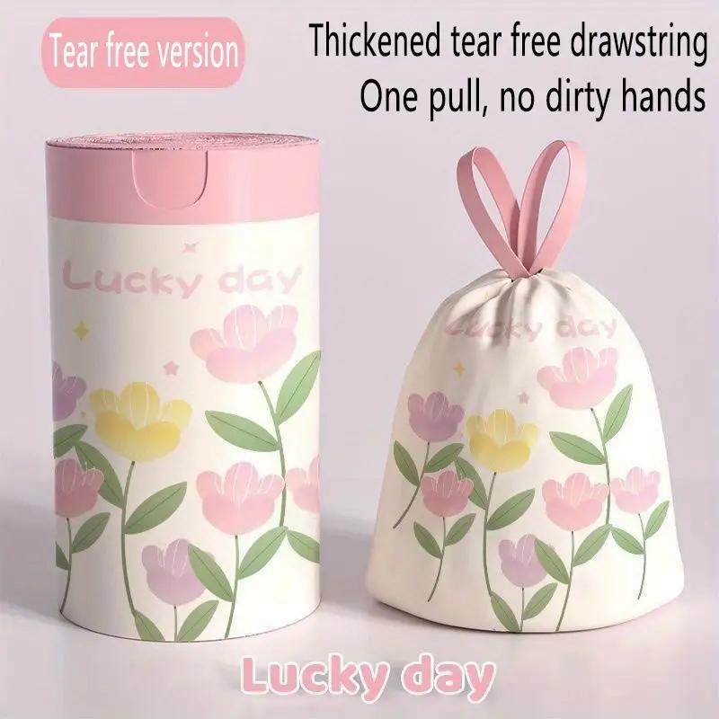 50/30/10PCS Cute Tear-free Garbage Bag Household Thickened Portable Kitchen Large Disposable Clean Drawstring Enlarged Garbage Bag