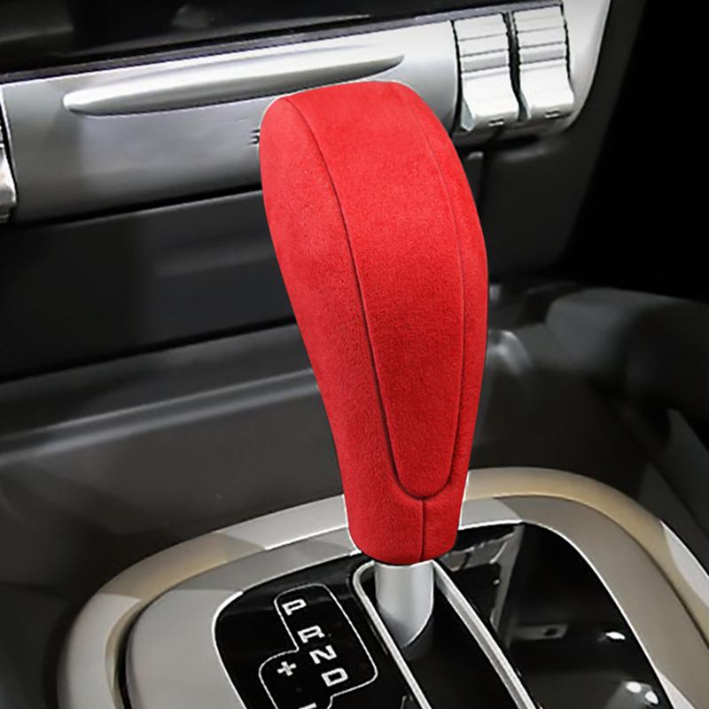 Car Gear Shift Knob Protective Cover Frame Suede Decoration Accessories For Porsche Cayenne 2004 2005 2006 2007 2008 2009