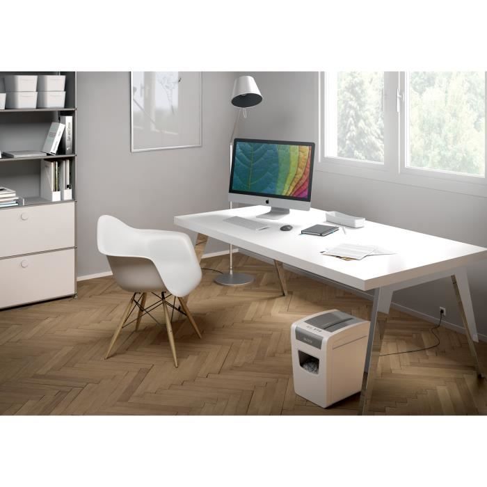 Destructeur de documents - Leitz - IQ Slim Home Office - Coupe croisée - 10 feuilles - 23 litres