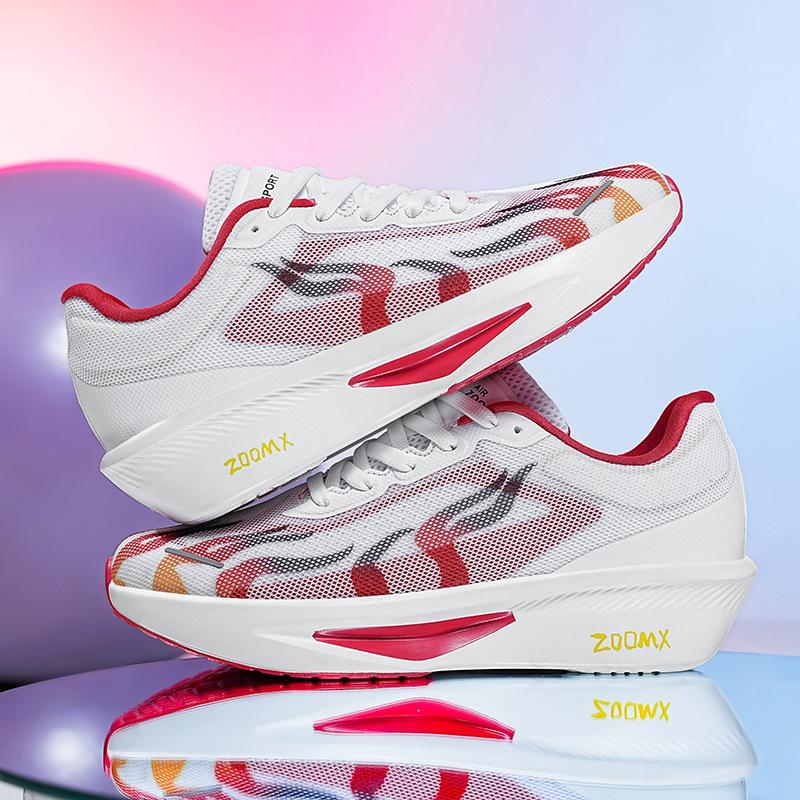 

Подростковые амортизирующие кроссовки для бега по шоссе и марафона, мужские дышащие универсальные кроссовки на толстой подошве, нескользящие, трендовые 46