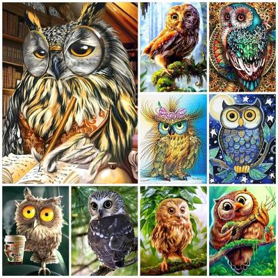 5D Diamond Mozaïek Uil Handwerk DIY Volledige Diamond Borduren Dier Foto van Steentjes Home Decor